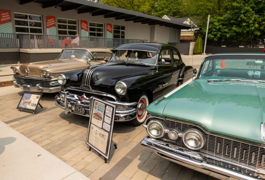 3 vintage cars